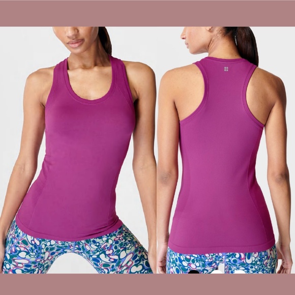 Sweaty Betty Tops - NWT Sweaty Betty [ Medium ] Athlete Seamless Workout Tank Top Amaranth Pink